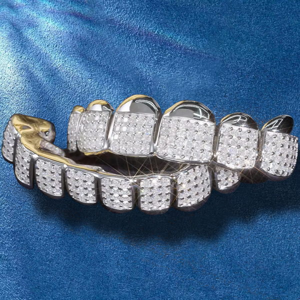 Hip Hop Custom Iced Out Princess Cut Grillz