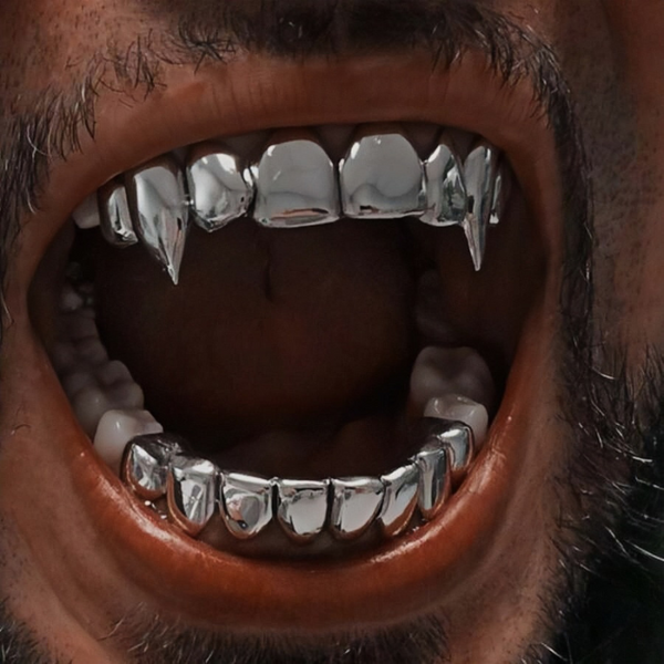 Custom Vampire Polished Gold Grillz