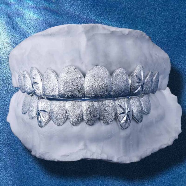 Custom S925 Silver Without Stones Teeth Grillz