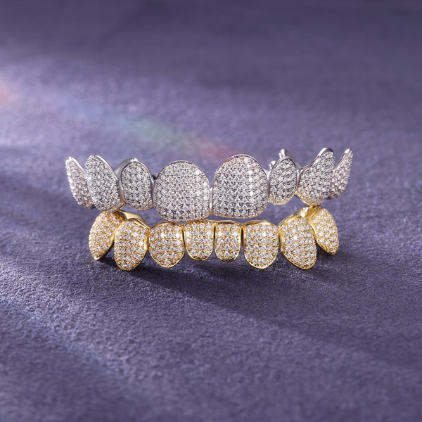 Custom Two Tone Iced Out Grillz