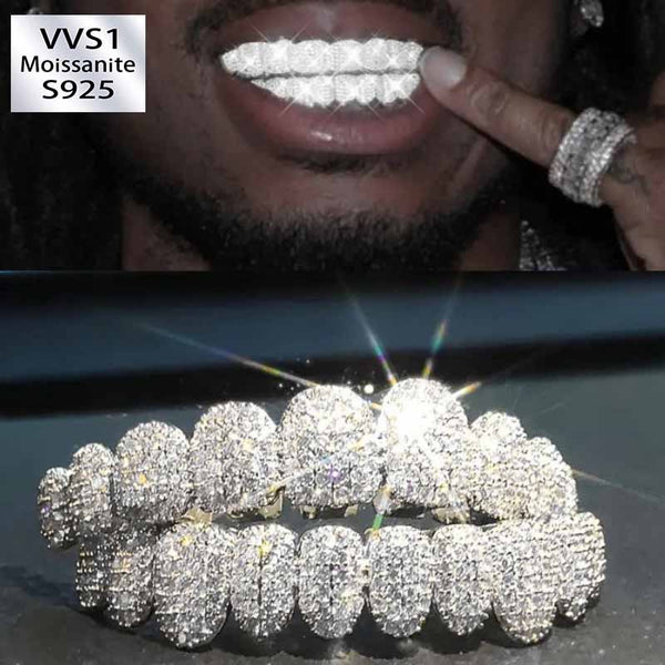 Custom Fully Iced Honeycomb Setting Grillz