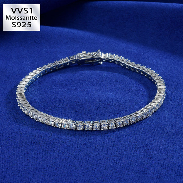 3mm Moissanite Classic Tennis Chain