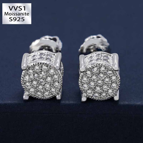 S925 Moissanite Premium Round Earrings