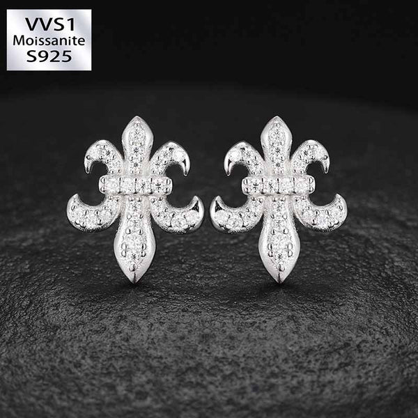 S925 Silver Moissanite Premium Design Anchor Studs Earrings